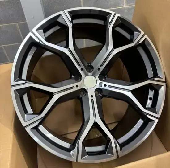 BMW gunmetal polished 22 inch alloy wheel